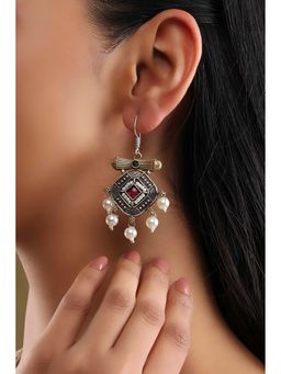 Biba - Women Multi-Color Brass Drop Earrings