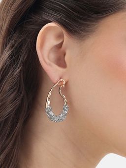Carlton London - Women 18Kt Gold Plated Cz Stone Drop Earrings