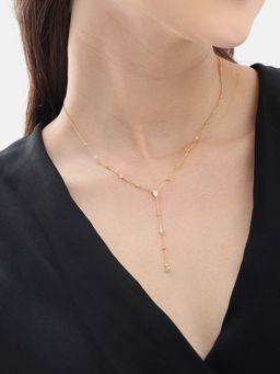 Carlton London - Women 18Kt Gold Plated Cz Lariat Necklace