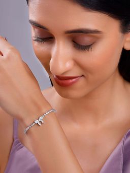 GIVA - Women 925 Silver Shinny Bow Bracelet