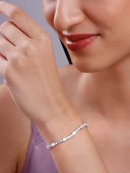 GIVA - Women 925 Silver Eternity Row Bracelet