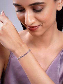 GIVA - Women 925 Silver Pink Ombre Line Tennis Bracelet