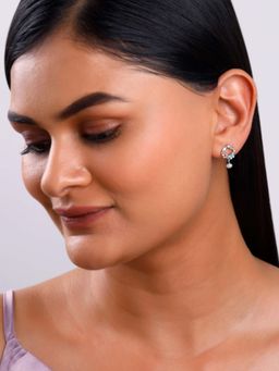 GIVA - Women 925 Silver Turquoise Butterfly Drop Pearl Earrings