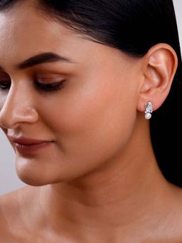 GIVA - Women 925 Silver Pearl Butterfly Drop Earrings