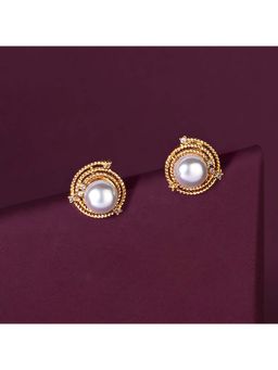Fida - Luxurious Gold Plated American Diamond Stud Earring for Women