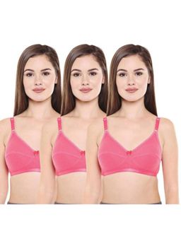 Bodycare - Pack of 3 Premium Perfect Coverage Bra In Coral Colour