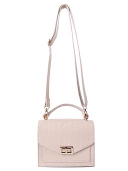 London Rag - Beige Mini Croc Sling Bag