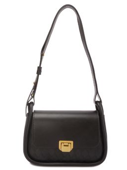 London Rag - Black Faux Leather Handbag