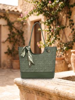 ESBEDA - Womens Olive Mocha Melody Handbag with Scarf (M)