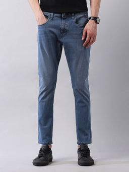 U.S. Polo Assn. Denim Co. - Mens Bi Stretch Authentic Henry Tapered Fit Jeans Blue