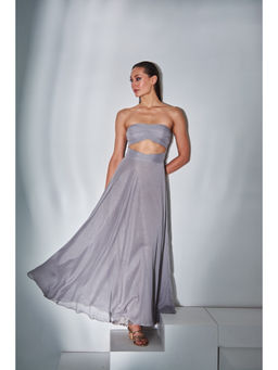By The Bay - Grey Shimmer Bustier Dress