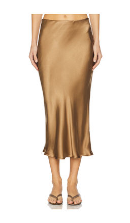 ANINE BING - Bar Silk Midi Skirt