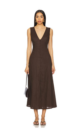 Bardot - Cordelia Linen Midi Dress