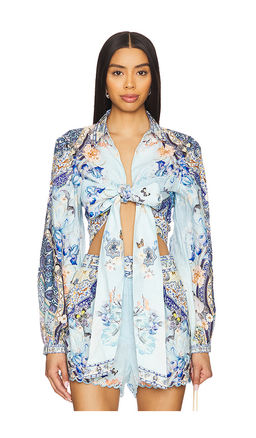 Camilla - Cropped Wrap Shirt