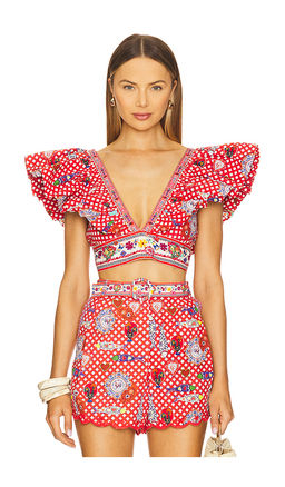 Camilla - Ruffle Wrap Top