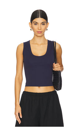 Enza Costa - Supima Baby Cropped U Tank Top