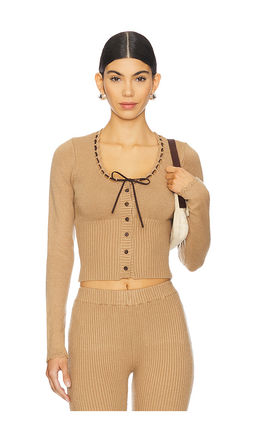 Frankies Bikinis - X Bella Hadid Texas Knit Cardigan