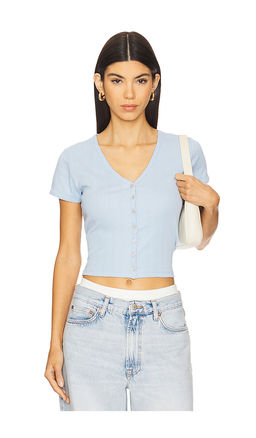 Goldie - Pointelle Short Sleeve Cardigan