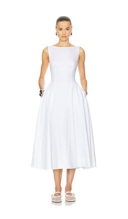 Helsa - Stretch Cotton Sateen Midi Dress