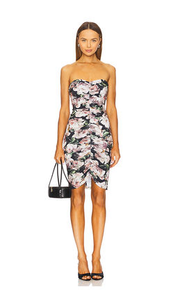 Norma Kamali - Strapless Shirred Mini Dress