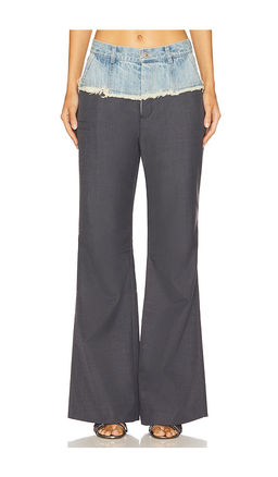 PRIVATE POLICY - Denim Combo Suit Pants