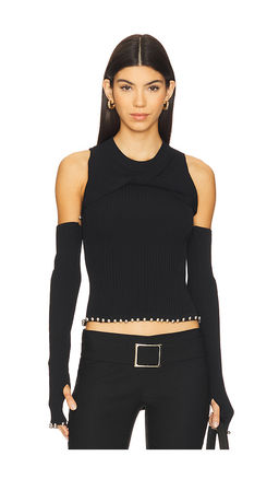 PRIVATE POLICY - Twist Front Knit Top