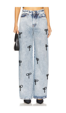 Vivetta - Boyfriend Jeans With Bow Embroidery
