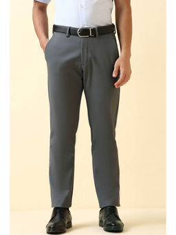 Allen Solly - Men Grey Solid Formal Trouser