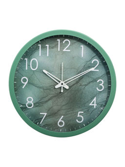 Kuber Industries - 12 Inch Marble Wall Clock For Home & Office Nc-21405 Green