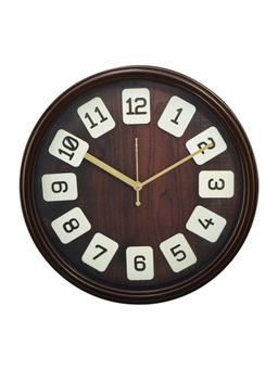 Kuber Industries - 12 Inch Vintage Wall Clock For Home & Office Nc-21701 Wood Finish