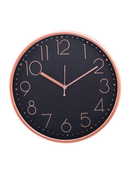 Kuber Industries - 12 Inch Wall Clock For Home & Office Nc-21386 Rose Gold