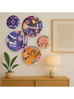 Ritualistic - Kalamkari Madhubani Wall Plates For Home Decoration Wall Art Metal Wall Decor
