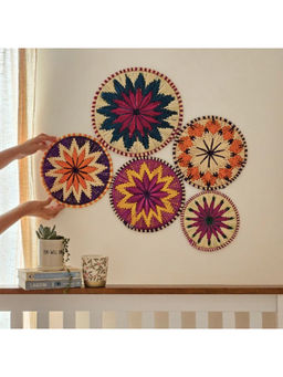 Ritualistic - Munj Madhubani Wall Plates For Home Decoration Wall Decor