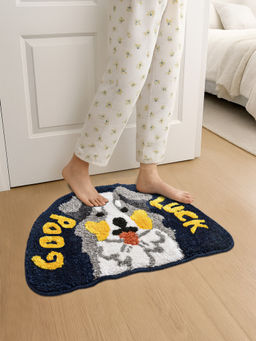 FABINALIV - Multicolor Cartoon Character Cotton Blend Anti Skid Door Mat