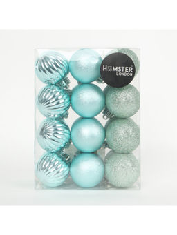 Hamster London - Holy 4Cm Blue Christmas Ball (Pack of 24)