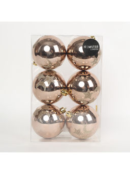 Hamster London - Holy 8Cm Gold Christmas Ball (Pack of 6)