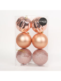 Hamster London - Holy 8Cm Glitter Gold Christmas Ball (Pack of 6)