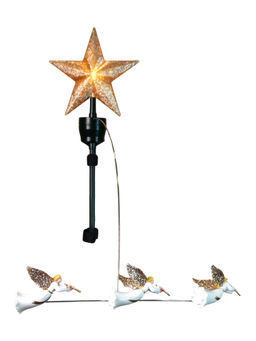Little Surprise Box - Three Angels Rotating Christmas Tree Animated Topper