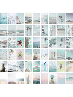 ARTCREST - Seaside Blues Serenity Poster Aesthetic Wall Art