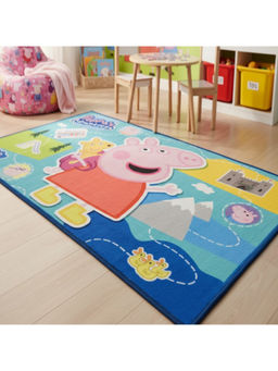Athom Living - PeppaS Adventures Kids Carpet, 3X5 Ft Anti-Skid Backing Perfect For Kids Bedroom
