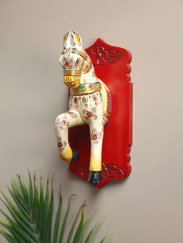 Revive Home - White Painted Wall Horse