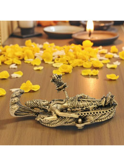 Ritualistic - Pure Brass Vishnu Idol Divine God Idols For Home Decor Car Dashboard Decoration Item
