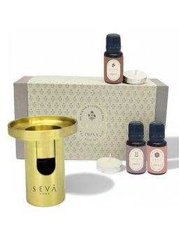 SEVA HOME - Prana Oil Brass Burner Gift Set