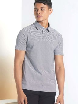 Perona - Relaxed Fit Cotton Men Grey Polo T-Shirts