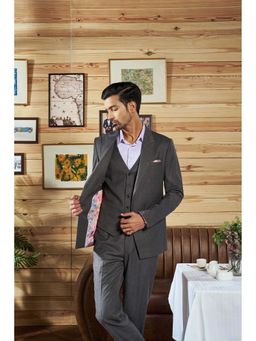 Philocaly - Nimbus Regular Fit Grey Blazer