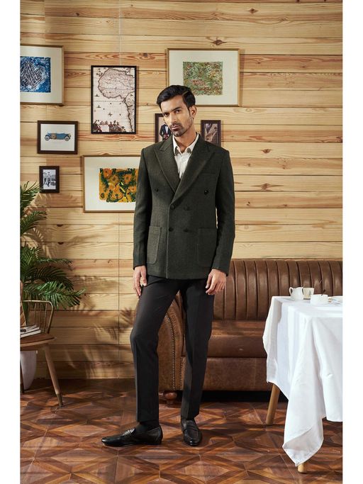 Philocaly Brillo Regular Fit Green Blazer