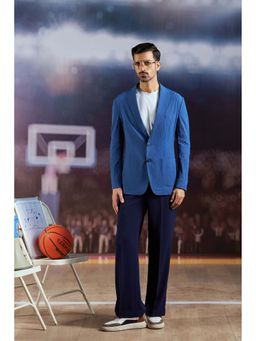Philocaly - Patrick Blue Notched Lapel Slim Fit Blazer