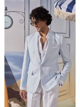 Philocaly - Thorne Blue Notched Lapel Regular Fit Blazer