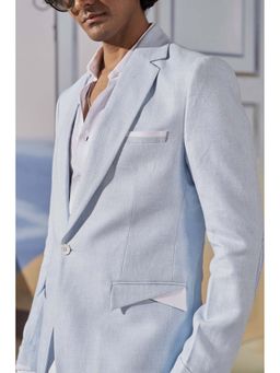 Philocaly - Thorne Slim Fit Blue Blazer