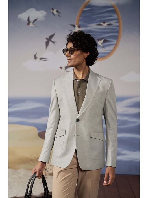 Philocaly Boscage Regular Fit Green Blazer